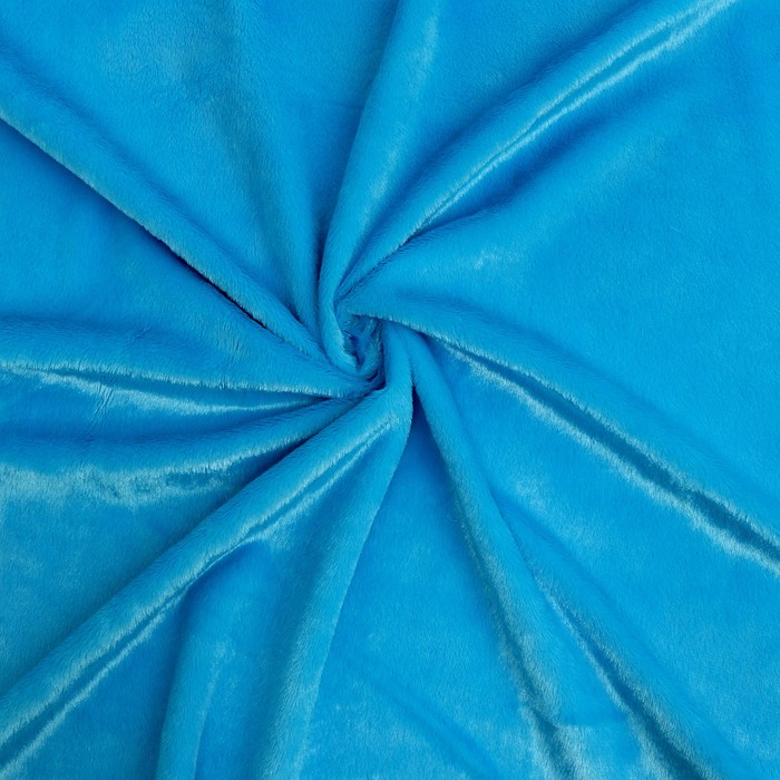 Лоскут c мехом на трикотажной основе, 50 × 50 см, цвет голубой - Фото 1