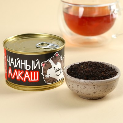 Чай чёрный в консервной банке «Чайный алкаш» с чабрецом, 20 г