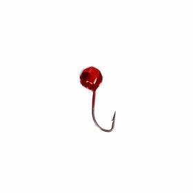Мормышка свинцовая TAKEDO граненый Шар 4 мм, красная, граненая, с отверстием