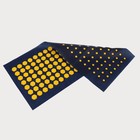 Ипликатор - коврик, основа спанбонд, 140 модулей, 28 × 64 см, цвет тёмно-синий/жёлтый - Фото 3