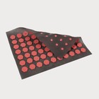 Ипликатор-коврик, основа текстиль, 70 модулей, 32 × 26 см, цвет тёмно-серый/красный - Фото 3