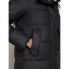 Пальто утепленное зимнее женское, размер 46, цвет чёрный - Фото 13