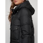 Пальто утепленное зимнее женское, размер 46, цвет чёрный - Фото 16