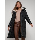 Пальто утепленное зимнее женское, размер 46, цвет чёрный - Фото 20