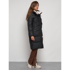 Пальто утепленное зимнее женское, размер 46, цвет чёрный - Фото 3