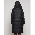 Пальто утепленное зимнее женское, размер 46, цвет чёрный - Фото 25