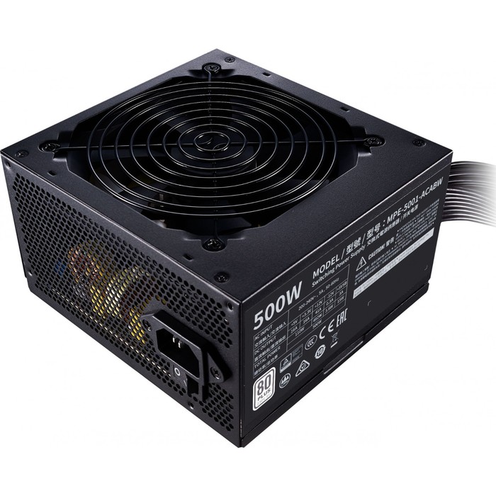 Блок питания Cooler Master ATX 500W MWE White V2 80+ (24+4+4pin) APFC 120mm fan 6xSATA RTL   1004442 - фото 51500377