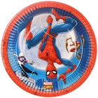Тарелка бумажная "С Днем Рождения!", 18 см, Человек-паук - фото 320822291