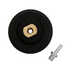 Насадка с липучкой для дрели и УШМ ТУНДРА, толстый резиновый диск, М14, с адаптером, 100 мм - фото 8566536