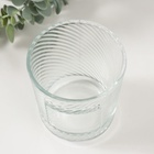 Стакан для свечей стеклянный «Наклонные линии» 350 мл 8.5×8.5×10 см - фото 65408876