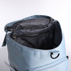 Рюкзак-сумка на молнии, 4 наружных кармана, отделение для обуви, цвет голубой - фото 11095585