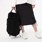 Рюкзак-сумка на молнии, 4 наружных кармана, отделение для обуви, цвет чёрный - фото 12055358
