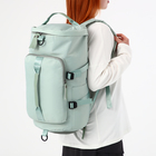 Рюкзак-сумка на молнии, 4 наружных кармана, отделение для обуви, цвет зелёный - фото 12055361