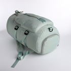 Рюкзак-сумка на молнии, 4 наружных кармана, отделение для обуви, цвет зелёный - Фото 3