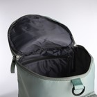 Рюкзак-сумка на молнии, 4 наружных кармана, отделение для обуви, цвет зелёный - Фото 4