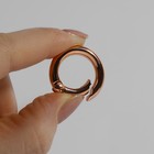 Кольцо-карабин, d = 16/24, толщина - 4 мм, 5 шт, цвет розовое золото - Фото 3