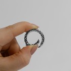 Кольцо-карабин, плетёное, d = 20/28, толщина - 4 мм, 5 шт, цвет серебряный - Фото 3