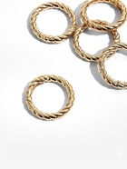 Кольцо-карабин, плетёное, d=20/28, толщина - 4 мм, 5 шт., цвет золотой - Фото 1