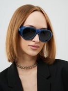 Очки солнцезащитные круглые, uv 400, кожаные шторки, дужка 14.1 см, ширина 12.1 см, линза 5.2×5 см - Фото 4