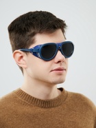 Очки солнцезащитные круглые, uv 400, кожаные шторки, дужка 14.1 см, ширина 12.1 см, линза 5.2×5 см - Фото 7