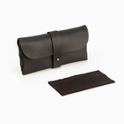 Очки солнцезащитные, uv 400, кожаные шторки, дужка 14.1 см, ширина 12.1 см, линза 5.2 х 5 см - фото 24366102