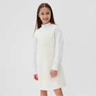 Новый год. Платье для девочки MINAKU: PartyDress, цвет белый, рост 146 см - фото 320859431