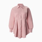 Рубашка женская удлиненная MINAKU: Casual Collection цвет розовый, р-р 44 - Фото 5