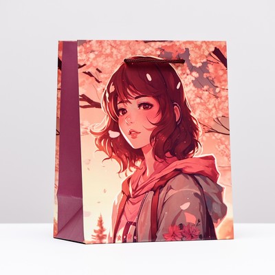 Пакет подарочный "Девочка аниме", 18 х 22,3 х 10 см