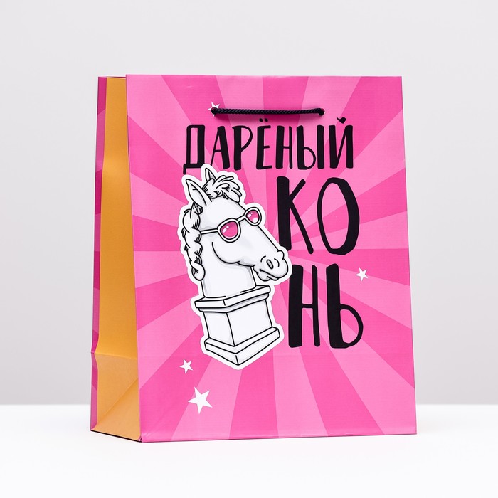 

Пакет подарочный "Дарёный конь", 18 х 22,3 х 10 см