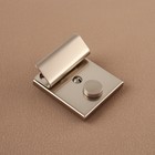 Застёжка для сумки, с ключом, 3.8×4 см, цвет серебряный - Фото 2