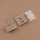 Застёжка для сумки, с ключом, 3.8×4 см, цвет серебряный - Фото 3