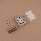 Застёжка для сумки, с ключом, 3.8×4 см, цвет серебряный - Фото 4