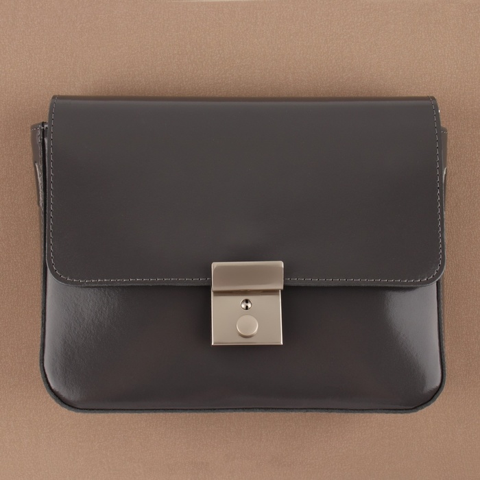 Застёжка для сумки, 3,8 × 4 см, цвет жемчужный/серебряный