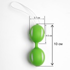 Шарики вагинальные для укрепления мышц влагалища, d=45 мм, зеленый - Фото 6