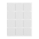 Набор накладок мебельных, полимерных, 28 шт., 2.5×2.5; d=2.5; 3.8×3.8, белый - Фото 2