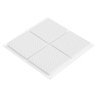 Набор накладок мебельных, полимерных, 28 шт., 2.5×2.5; d=2.5; 3.8×3.8, белый - Фото 7