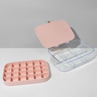 Шкатулка 2 яруса, 30 ячеек, 18×14×5 см, пластик, розовая - Фото 4