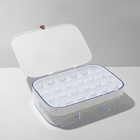 Шкатулка 2 яруса, 30 ячеек, 18×14×5 см, пластик, белая - Фото 6