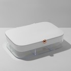 Шкатулка 2 яруса, 30 ячеек, 18×14×5 см, пластик, белая - Фото 5