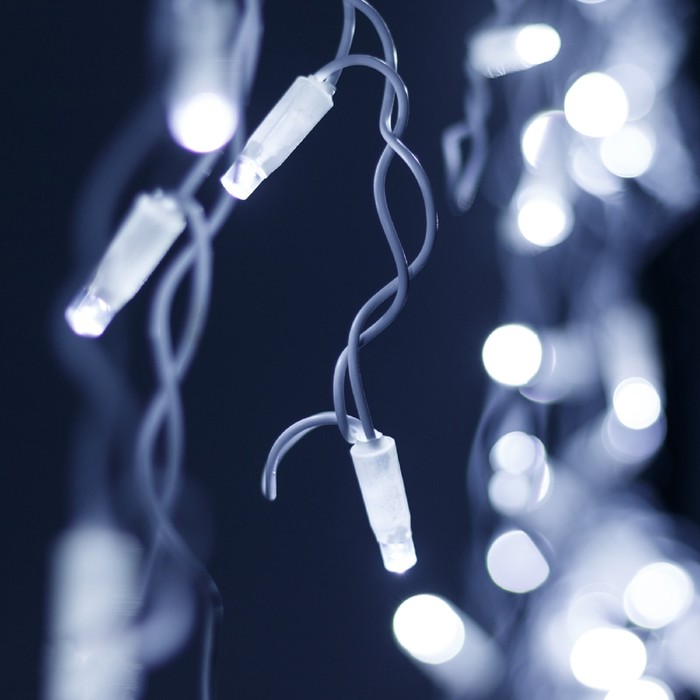 Гирлянда Arlight «Бахрома» 4 × 0.6 м, IP65, белая нить, 128 LED, свечение белое, 220 В - фото 1909437817