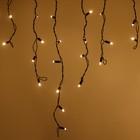 Гирлянда Arlight «Бахрома» 4 × 0.6 м, IP65, тёмная каучуковая нить, 128 LED, свечение тёплое белое, мерцание белым, 220 В 10243694 - фото 2183699