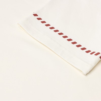 Футболка женская с красным кантом MINAKU Basic line, цвет молочный, размер 46
