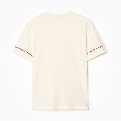 Футболка женская с красным кантом MINAKU Basic line, цвет молочный, размер 46