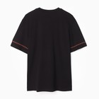 Футболка женская с красным кантом Basic line чёрная, р-р 46 - Фото 9