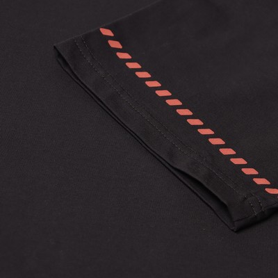 Футболка женская с красным кантом MINAKU Basic line, чёрная, размер 50