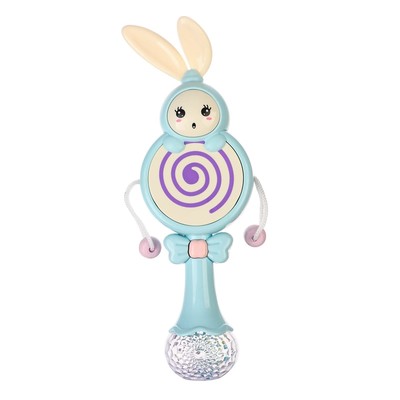 УЦЕНКА Погремушка музыкальная «Зайка барабан», эластичные ушки, цвет МИКС, Крошка Я