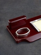 Набор настольный канцелярский 4 в 1, с часами - Фото 5