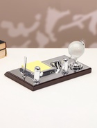 Набор настольный канцелярский, 5 в 1, с часами - Фото 2