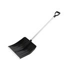 Лопата пластиковая, ковш 410×440 мм, с алюминиевой планкой, алюминиевый черенок с V-ручкой, «Метель» - фото 60827781