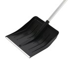 Лопата пластиковая, ковш 410×440 мм, с алюминиевой планкой, алюминиевый черенок с V-ручкой, «Метель» - фото 60827782